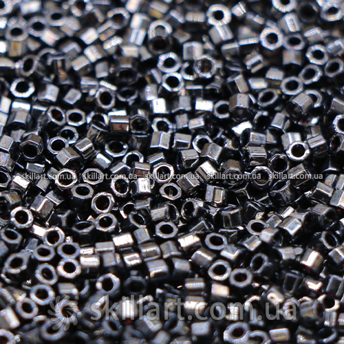 Бисер DBC-1 Miyuki Delica Beads Cut 11/0 (рубка, темный асфальт)